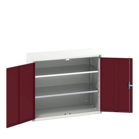 16926247 - VERSO Armoire à Portes - Avec 2 Tablettes - LxPxH 1050x550x900mm - Rouge Pourpre RAL 3004 16926247 - VERSO Armoire à Portes - Avec 2 Tablettes - LxPxH 1050x550x900mm - Rouge Pourpre RAL 3004