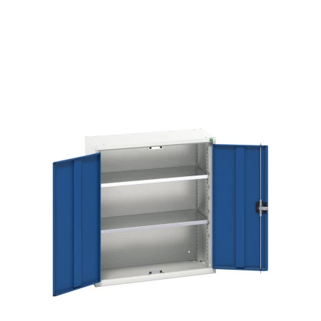 16926111 - VERSO Armoire à Portes - Avec 2 Tablettes - LxPxH 800x350x900mm + Murale - Bleu Gentiane RAL 5010 16926111 - VERSO Armoire à Portes - Avec 2 Tablettes - LxPxH 800x350x900mm + Murale - Bleu Gentiane RAL 5010