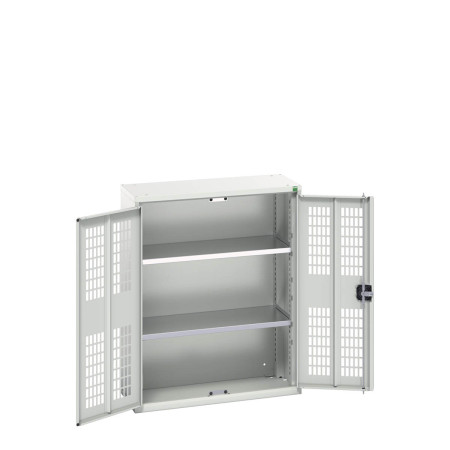 16926732 - VERSO Armoire à Porte Ventilée - Avec 2 Tablettes - LxPxH 800x350x1000mm + Murale - Gris Clair RAL 7035 16926732 - VERSO Armoire à Porte Ventilée - Avec 2 Tablettes - LxPxH 800x350x1000mm + Murale - Gris Clair RAL 7035