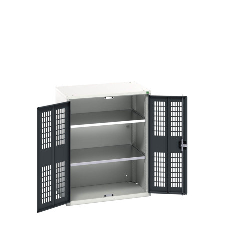 16926742 - VERSO Armoire à Porte Ventilée - Avec 2 Tablettes - LxPxH 800x550x1000mm - Gris Anthracite RAL 7016 16926742 - VERSO Armoire à Porte Ventilée - Avec 2 Tablettes - LxPxH 800x550x1000mm - Gris Anthracite RAL 7016