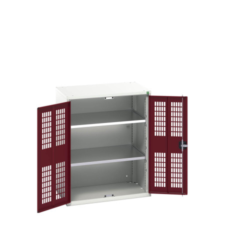 16926742 - VERSO Armoire à Porte Ventilée - Avec 2 Tablettes - LxPxH 800x550x1000mm - Rouge Pourpre RAL 3004 16926742 - VERSO Armoire à Porte Ventilée - Avec 2 Tablettes - LxPxH 800x550x1000mm - Rouge Pourpre RAL 3004