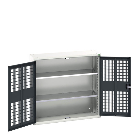 16926752 - VERSO Armoire à Porte Ventilée - Avec 2 Tablettes - LxPxH 1050x350x1000mm + Murale - Gris Anthracite RAL 7016 16926752 - VERSO Armoire à Porte Ventilée - Avec 2 Tablettes - LxPxH 1050x350x1000mm + Murale - Gris Anthracite RAL 7016