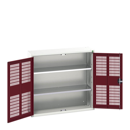16926752 - VERSO Armoire à Porte Ventilée - Avec 2 Tablettes - LxPxH 1050x350x1000mm + Murale - Rouge Pourpre RAL 3004 16926752 - VERSO Armoire à Porte Ventilée - Avec 2 Tablettes - LxPxH 1050x350x1000mm + Murale - Rouge Pourpre RAL 3004