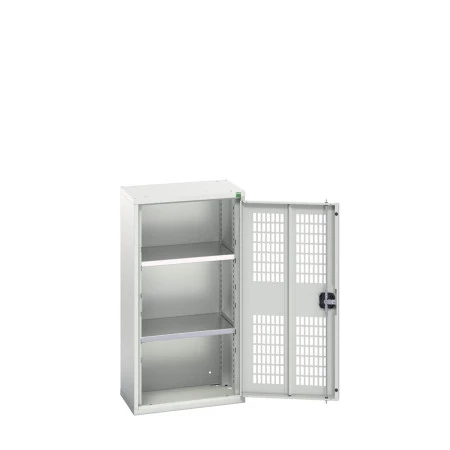 16926712 - VERSO Armoire à Porte Ventilée - Avec 2 Tablettes - LxPxH 525x350x1000mm + Murale - Gris Clair RAL 7035 16926712 - VERSO Armoire à Porte Ventilée - Avec 2 Tablettes - LxPxH 525x350x1000mm + Murale - Gris Clair RAL 7035