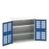 16926762 - VERSO Armoire à Porte Ventilée - Avec 2 Tablettes - LxPxH 1050x550x1000mm - Bleu Gentiane RAL 5010 16926762 - VERSO Armoire à Porte Ventilée - Avec 2 Tablettes - LxPxH 1050x550x1000mm - Bleu Gentiane RAL 5010