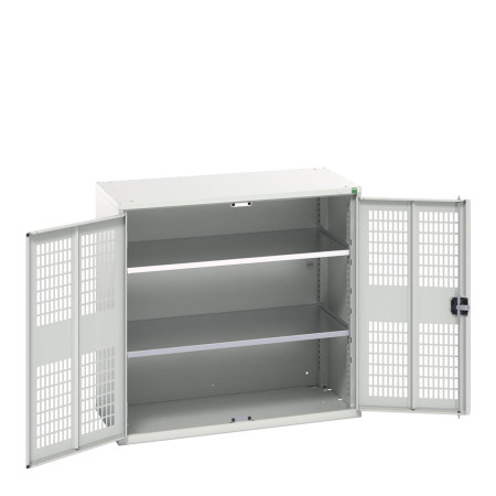 16926762 - VERSO Armoire à Porte Ventilée - Avec 2 Tablettes - LxPxH 1050x550x1000mm - Gris Clair RAL 7035 16926762 - VERSO Armoire à Porte Ventilée - Avec 2 Tablettes - LxPxH 1050x550x1000mm - Gris Clair RAL 7035