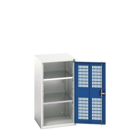 16926722 - VERSO Armoire à Porte Ventilée - Avec 2 Tablettes - LxPxH 525x550x1000mm - Bleu Gentiane RAL 5010 16926722 - VERSO Armoire à Porte Ventilée - Avec 2 Tablettes - LxPxH 525x550x1000mm - Bleu Gentiane RAL 5010