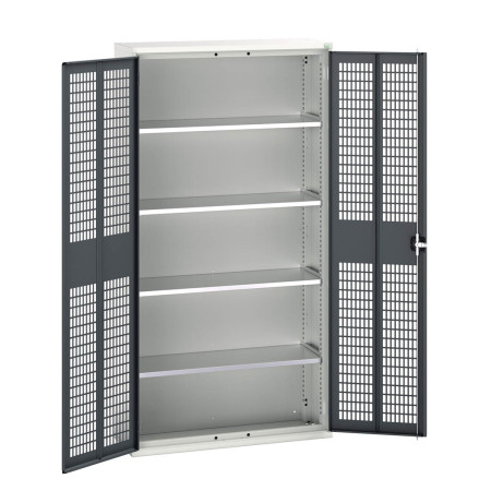16926753 - VERSO Armoire à Porte Ventilée - Avec 4 Tablettes - LxPxH 1050x350x2000mm - Gris Anthracite RAL 7016 16926753 - VERSO Armoire à Porte Ventilée - Avec 4 Tablettes - LxPxH 1050x350x2000mm - Gris Anthracite RAL 7016