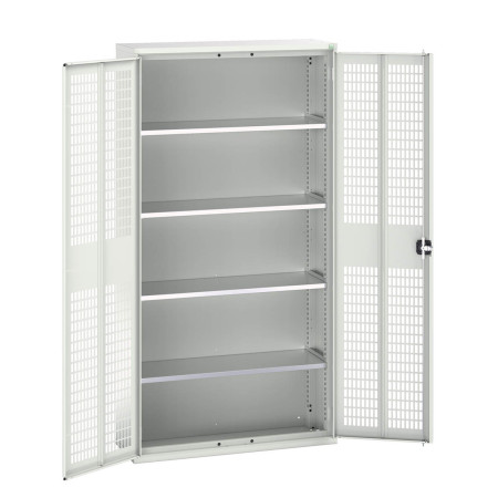 16926753 - VERSO Armoire à Porte Ventilée - Avec 4 Tablettes - LxPxH 1050x350x2000mm - Gris Clair RAL 7035 16926753 - VERSO Armoire à Porte Ventilée - Avec 4 Tablettes - LxPxH 1050x350x2000mm - Gris Clair RAL 7035