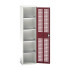 16926713 - VERSO Armoire à Porte Ventilée - Avec 4 Tablettes - LxPxH 525x350x2000mm - Rouge Pourpre RAL 3004 16926713 - VERSO Armoire à Porte Ventilée - Avec 4 Tablettes - LxPxH 525x350x2000mm - Rouge Pourpre RAL 3004