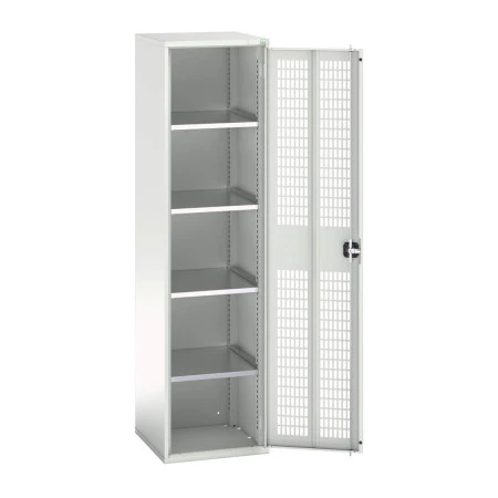 16926723 - VERSO Armoire à Porte Ventilée - Avec 4 Tablettes - LxPxH 525x550x2000mm - Gris Clair RAL 7035 16926723 - VERSO Armoire à Porte Ventilée - Avec 4 Tablettes - LxPxH 525x550x2000mm - Gris Clair RAL 7035