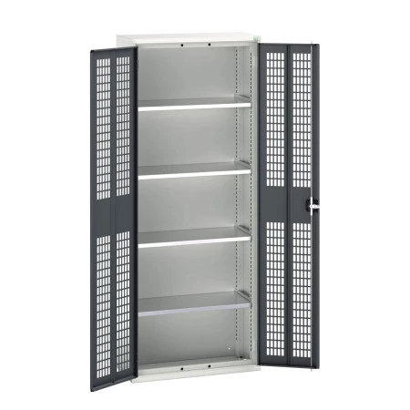 16926733 - VERSO Armoire à Porte Ventilée - Avec 4 Tablettes - LxPxH 800x350x2000mm - Gris Anthracite RAL 7016 16926733 - VERSO Armoire à Porte Ventilée - Avec 4 Tablettes - LxPxH 800x350x2000mm - Gris Anthracite RAL 7016