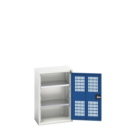 16926710 - VERSO Armoire à Porte Ventilée - Avec 2 Tablettes - LxPxH 525x350x800mm + Murale - Bleu Gentiane RAL 5010 16926710 - VERSO Armoire à Porte Ventilée - Avec 2 Tablettes - LxPxH 525x350x800mm + Murale - Bleu Gentiane RAL 5010