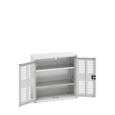 16926730 - VERSO Armoire à Porte Ventilée - Avec 2 Tablettes - LxPxH 800x350x800mm + Murale - Gris Clair RAL 7035 16926730 - VERSO Armoire à Porte Ventilée - Avec 2 Tablettes - LxPxH 800x350x800mm + Murale - Gris Clair RAL 7035