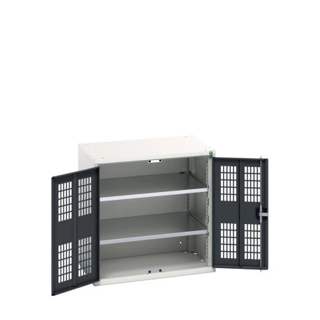 16926740 - VERSO Armoire à Porte Ventilée - Avec 2 Tablettes - LxPxH 800x550x800mm - Gris Anthracite RAL 7016 16926740 - VERSO Armoire à Porte Ventilée - Avec 2 Tablettes - LxPxH 800x550x800mm - Gris Anthracite RAL 7016