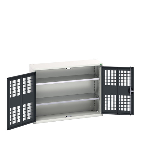 16926750 - VERSO Armoire à Porte Ventilée - Avec 2 Tablettes - LxPxH 1050x350x800mm + Murale - Gris Anthracite RAL 7016 16926750 - VERSO Armoire à Porte Ventilée - Avec 2 Tablettes - LxPxH 1050x350x800mm + Murale - Gris Anthracite RAL 7016