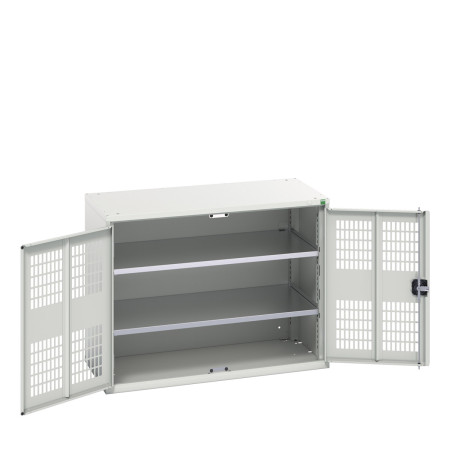 16926760 - VERSO Armoire à Porte Ventilée - Avec 2 Tablettes - LxPxH 1050x550x800mm - Gris Clair RAL 7035 16926760 - VERSO Armoire à Porte Ventilée - Avec 2 Tablettes - LxPxH 1050x550x800mm - Gris Clair RAL 7035