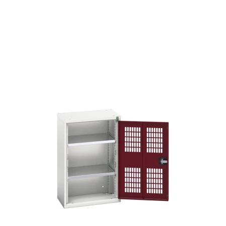 16926710 - VERSO Armoire à Porte Ventilée - Avec 2 Tablettes - LxPxH 525x350x800mm + Murale - Rouge Pourpre RAL 3004 16926710 - VERSO Armoire à Porte Ventilée - Avec 2 Tablettes - LxPxH 525x350x800mm + Murale - Rouge Pourpre RAL 3004