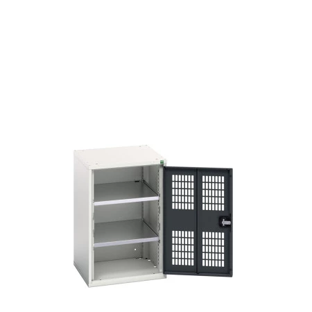 16926720 - VERSO Armoire à Porte Ventilée - Avec 2 Tablettes - LxPxH 525x550x800mm - Gris Anthracite RAL 7016 16926720 - VERSO Armoire à Porte Ventilée - Avec 2 Tablettes - LxPxH 525x550x800mm - Gris Anthracite RAL 7016