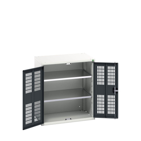16926741 - VERSO Armoire à Porte Ventilée - Avec 2 Tablettes - LxPxH 800x550x900mm - Gris Anthracite RAL 7016 16926741 - VERSO Armoire à Porte Ventilée - Avec 2 Tablettes - LxPxH 800x550x900mm - Gris Anthracite RAL 7016