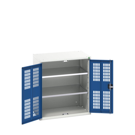 16926741 - VERSO Armoire à Porte Ventilée - Avec 2 Tablettes - LxPxH 800x550x900mm - Bleu Gentiane RAL 5010 16926741 - VERSO Armoire à Porte Ventilée - Avec 2 Tablettes - LxPxH 800x550x900mm - Bleu Gentiane RAL 5010