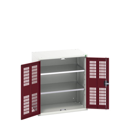 16926741 - VERSO Armoire à Porte Ventilée - Avec 2 Tablettes - LxPxH 800x550x900mm - Rouge Pourpre RAL 3004 16926741 - VERSO Armoire à Porte Ventilée - Avec 2 Tablettes - LxPxH 800x550x900mm - Rouge Pourpre RAL 3004