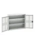 16926751 - VERSO Armoire à Porte Ventilée - Avec 2 Tablettes - LxPxH 1050x350x900mm + Murale - Gris Clair RAL 7035 16926751 - VERSO Armoire à Porte Ventilée - Avec 2 Tablettes - LxPxH 1050x350x900mm + Murale - Gris Clair RAL 7035