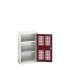 16926711 - VERSO Armoire à Porte Ventilée - Avec 2 Tablettes - LxPxH 525x350x900mm + Murale - Rouge Pourpre RAL 3004 16926711 - VERSO Armoire à Porte Ventilée - Avec 2 Tablettes - LxPxH 525x350x900mm + Murale - Rouge Pourpre RAL 3004