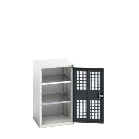 16926721 - VERSO Armoire à Porte Ventilée - Avec 2 Tablettes - LxPxH 525x550x900mm - Gris Anthracite RAL 7016 16926721 - VERSO Armoire à Porte Ventilée - Avec 2 Tablettes - LxPxH 525x550x900mm - Gris Anthracite RAL 7016
