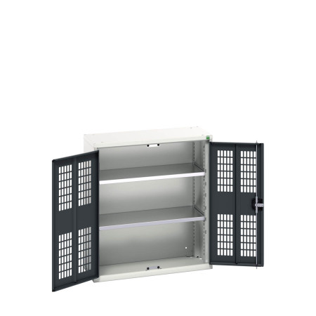 16926731 - VERSO Armoire à Porte Ventilée - Avec 2 Tablettes - LxPxH 800x350x900mm + Murale - Gris Anthracite RAL 7016 16926731 - VERSO Armoire à Porte Ventilée - Avec 2 Tablettes - LxPxH 800x350x900mm + Murale - Gris Anthracite RAL 7016