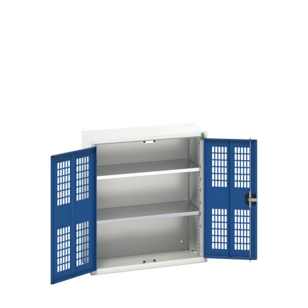 16926731 - VERSO Armoire à Porte Ventilée - Avec 2 Tablettes - LxPxH 800x350x900mm + Murale - Bleu Gentiane RAL 5010 16926731 - VERSO Armoire à Porte Ventilée - Avec 2 Tablettes - LxPxH 800x350x900mm + Murale - Bleu Gentiane RAL 5010