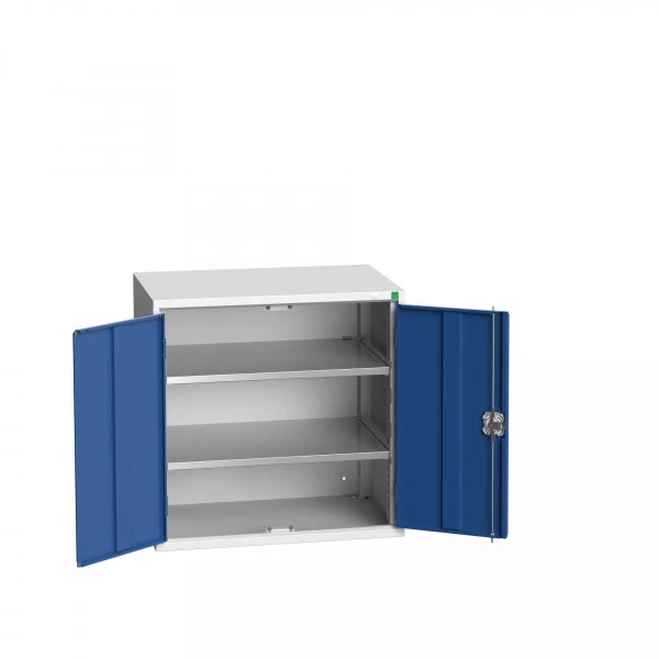 Armoire d'atelier à portes battantes avec tiroirs – C+P: l x p 930 x 500  mm, 3 tablettes