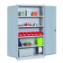 Armoire d'atelier à portes battantes - 2 portes - 4 étagères - LxPxH 1000x500-665x1950 mm - Caisson Gris Clair RAL 7035 - Façade Gris Clair RAL 7035 Armoire d'atelier à portes battantes - 2 portes - 4 étagères - LxPxH 1000x500-665x1950 mm - Caisson Gris Clair RAL 7035 - Façade Gris Clair RAL 7035