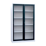 Armoire de rangement avec portes vitrées coulissantes Monobloc ou Kit. Fermeture à clef 2 points. Etagères ajustables avec supports pour dossiers suspendus de format A4. Armoire de rangement avec portes vitrées coulissantes Monobloc ou Kit. Fermeture à clef 2 points. Etagères ajustables avec supports pour dossiers suspendus de format A4.