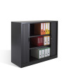 Armoire basse à rideaux coulissants - Hauteur 1350 mm