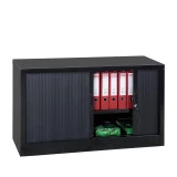 Armoire basse à rideaux coulissants. Rideaux coulissants en PVC. Classification au feux M1. Armoire basse à rideaux coulissants. Rideaux coulissants en PVC. Classification au feux M1.