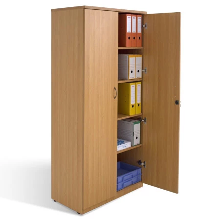 Armoire haute en bois à portes battantes Armoire haute en bois à portes battantes