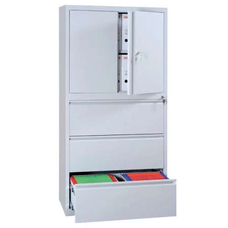 Armoire métallique à portes et à tiroirs. Six types de porte disponibles. Peinture Epoxy. Fermeture par clés (2 clefs fournies) Armoire métallique à portes et à tiroirs. Six types de porte disponibles. Peinture Epoxy. Fermeture par clés (2 clefs fournies)