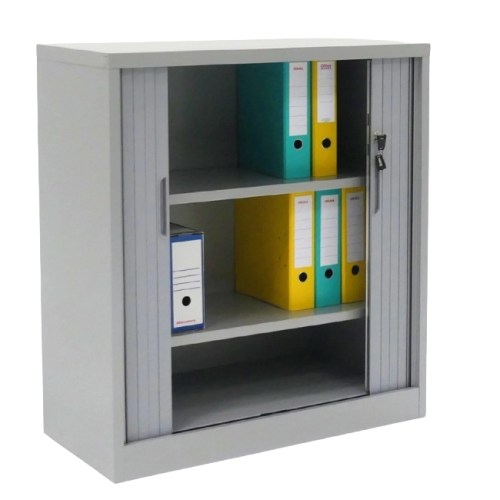 Armoire mi-haute à rideau métallique - H 100 x L 90 cm