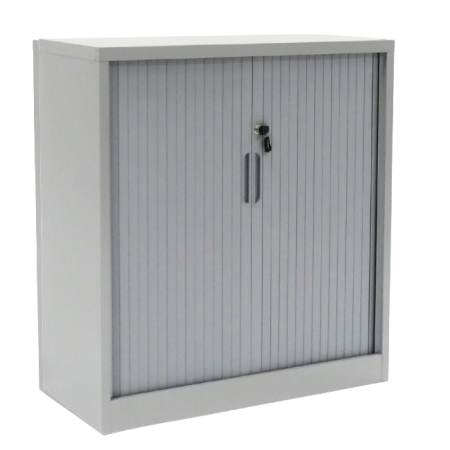 Armoire basse métallique à rideaux H 100 cm fermée Armoire basse métallique à rideaux H 100 cm fermée