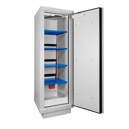 Armoire coupe-feu 4 étagères - Charge batteries lithium-ion Armoire coupe-feu 4 étagères - Charge batteries lithium-ion