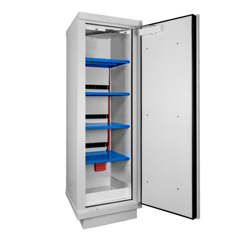 Armoire coupe-feu 4 étagères - Charge batteries lithium-ion