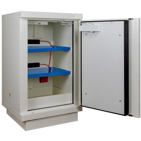 Armoire anti-feu comptoir 1 porte pour batteries lithium-ion Armoire anti-feu comptoir 1 porte pour batteries lithium-ion