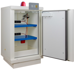 Armoire de charge de batteries lithium-ion avec système de surveillance, détecteur de fumée