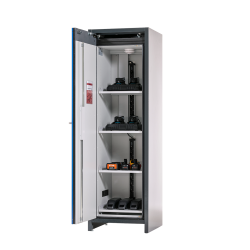 Armoire de sécurité pour la charge de batteries lithium-ion