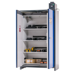 Armoire de sécurité pour le stockage de batteries lithium-ion