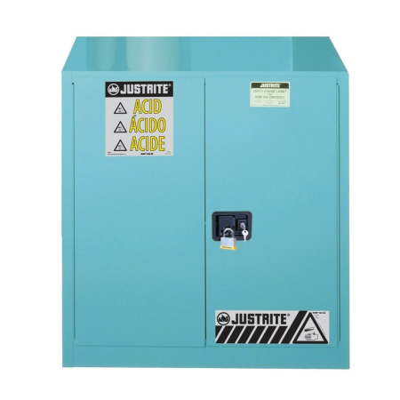 Armoires pour produits corrosifs en acier, coloris Bleu, capacité 114L, justrite. Armoires pour produits corrosifs en acier, coloris Bleu, capacité 114L, justrite.
