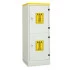 Armoire de sécurité anti-corrosion en PVC, Haute 2 portes 2 compartiments superposés, 2 étagères de rétention en PVC. Armoire de sécurité anti-corrosion en PVC, Haute 2 portes 2 compartiments superposés, 2 étagères de rétention en PVC.