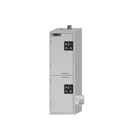 Armoire acides/bases SL-CLASSIC, 4 ou 6 étagères coulissante, avec bac en PP, capacité de charge 25 kg. Armoire acides/bases SL-CLASSIC, 4 ou 6 étagères coulissante, avec bac en PP, capacité de charge 25 kg.