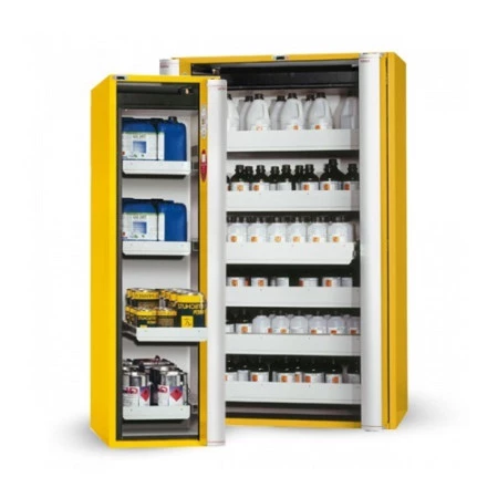 Armoires de sécurité asecos pour Liquides inflammables, capacité de rétention 24 à 180 litres.